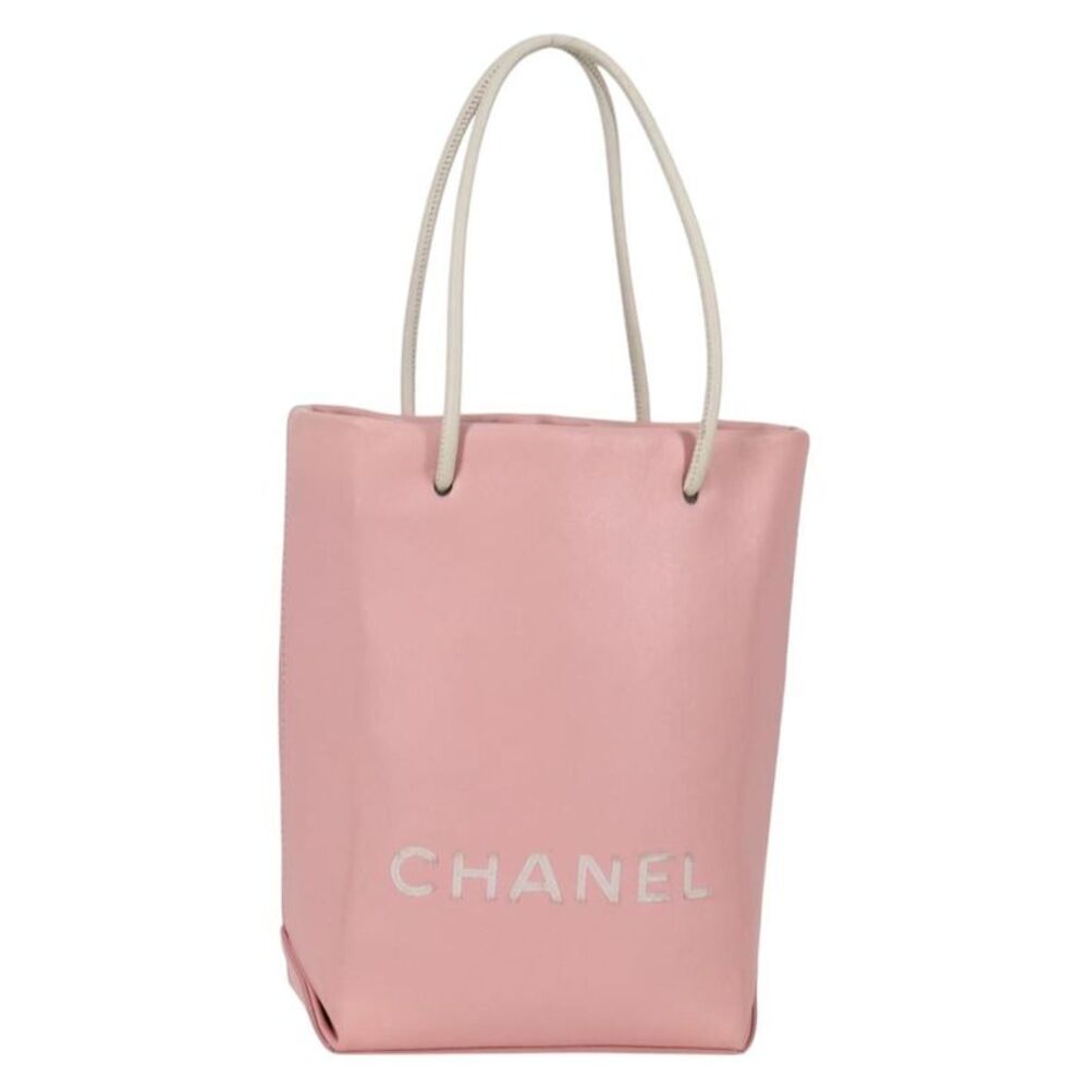 Chanel Essential Shopping Tote Leather Pink Leather Bag